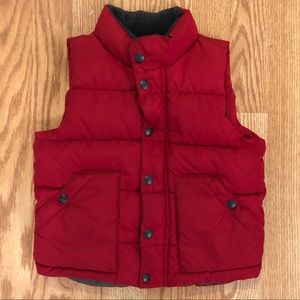 Red Puffer Vest/ Fleece Lined Boys Vest/ Boys 3T
